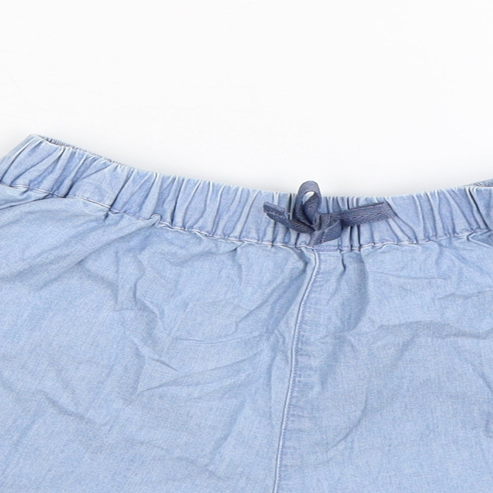 Uniqlo Girls Blue  Denim Bermuda Shorts Size 11-12 Years