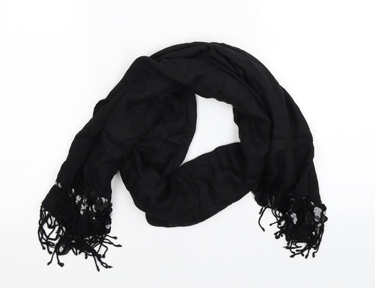 Front view of Preworn women’s black scarf