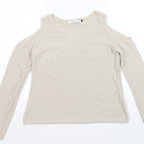 Only Womens Beige  Knit Pullover Jumper Size S