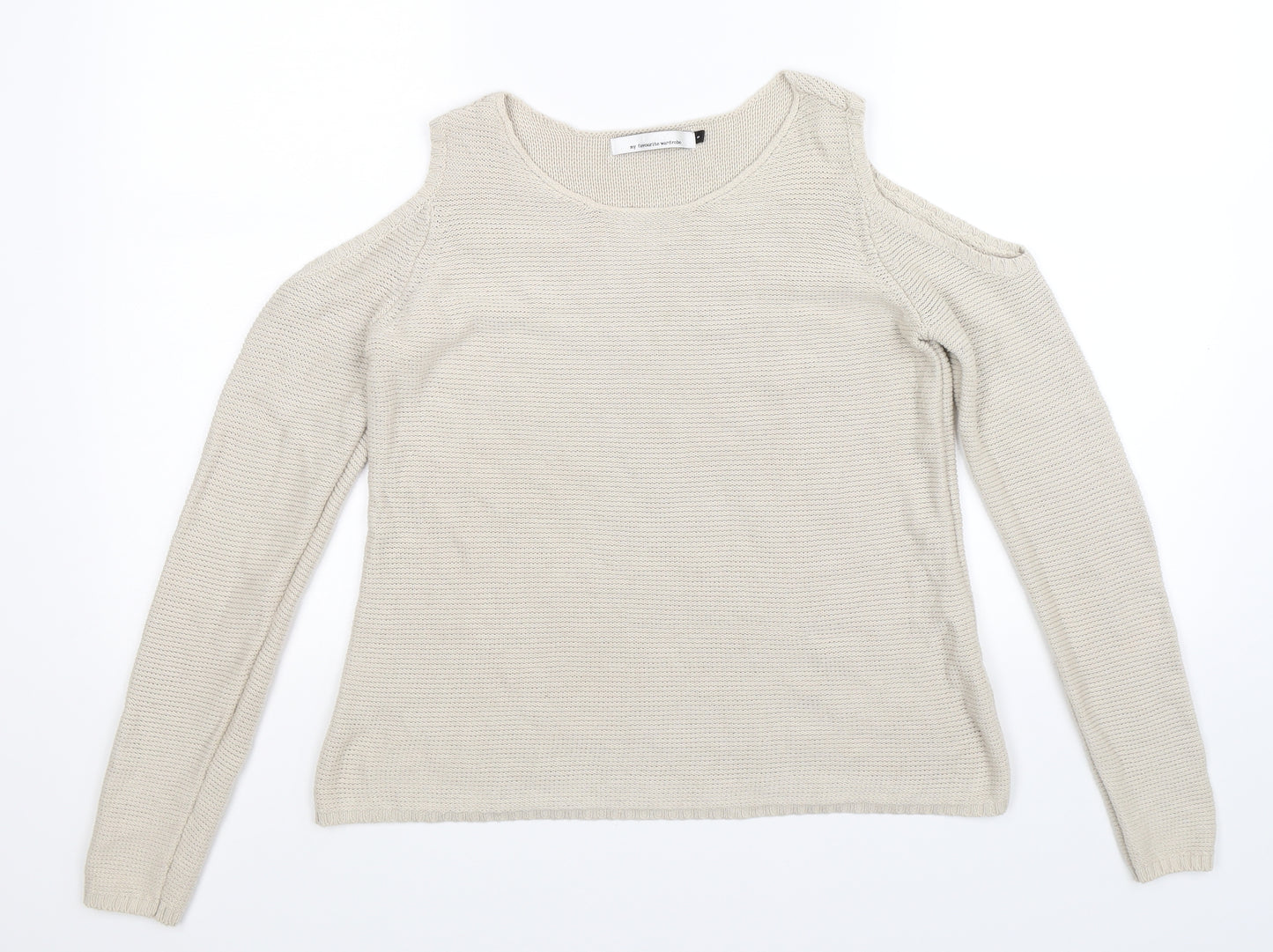 Only Womens Beige  Knit Pullover Jumper Size S