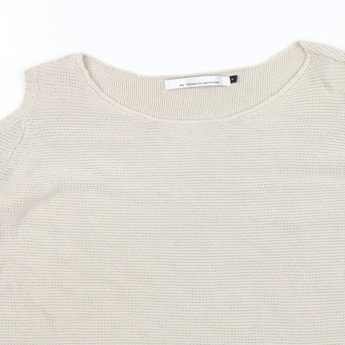 Only Womens Beige  Knit Pullover Jumper Size S