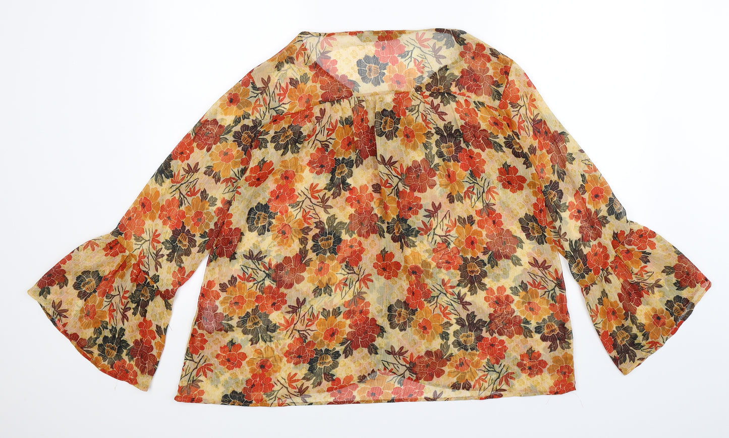 Zara Womens Multicoloured Floral  Camisole Blouse Size S
