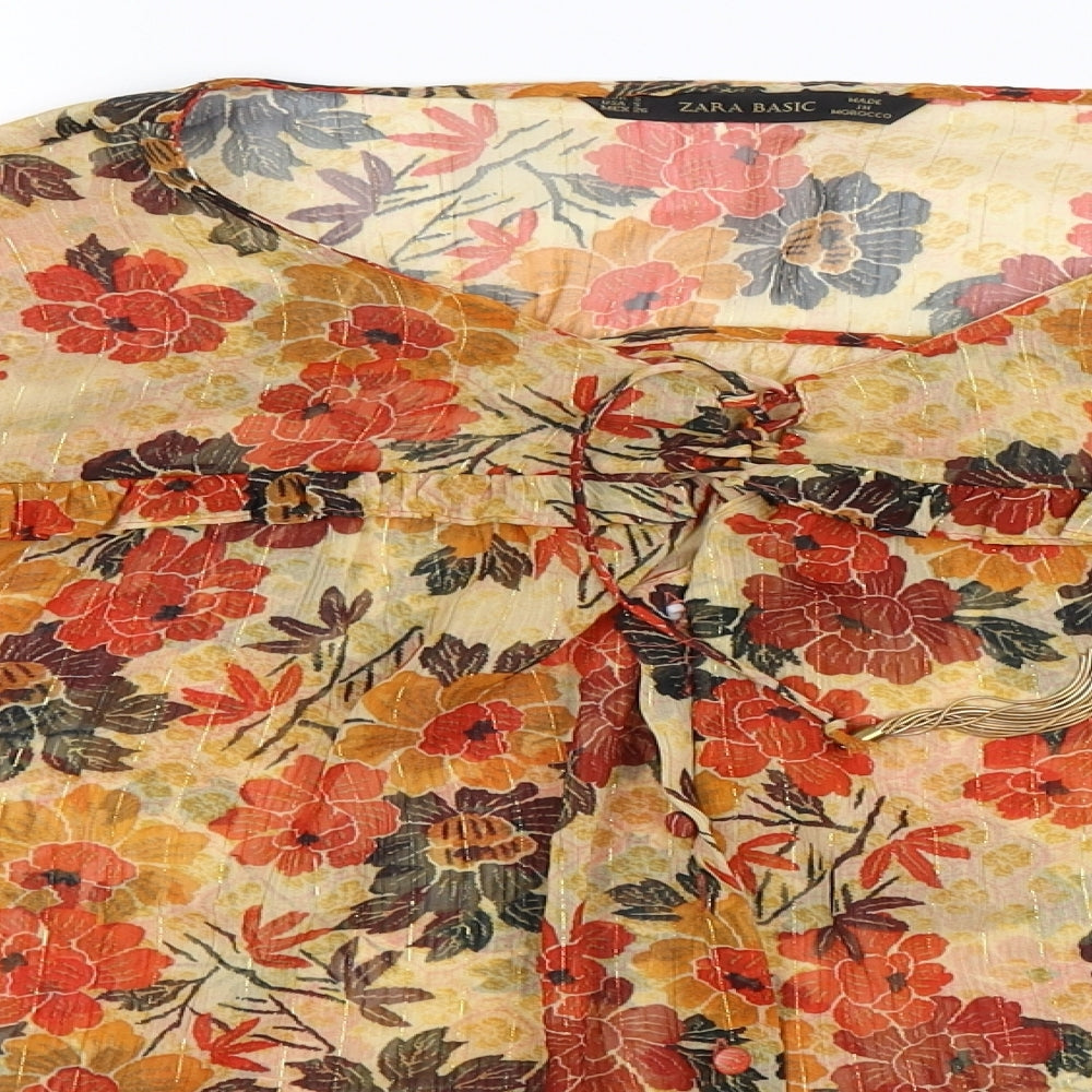 Zara Womens Multicoloured Floral  Camisole Blouse Size S