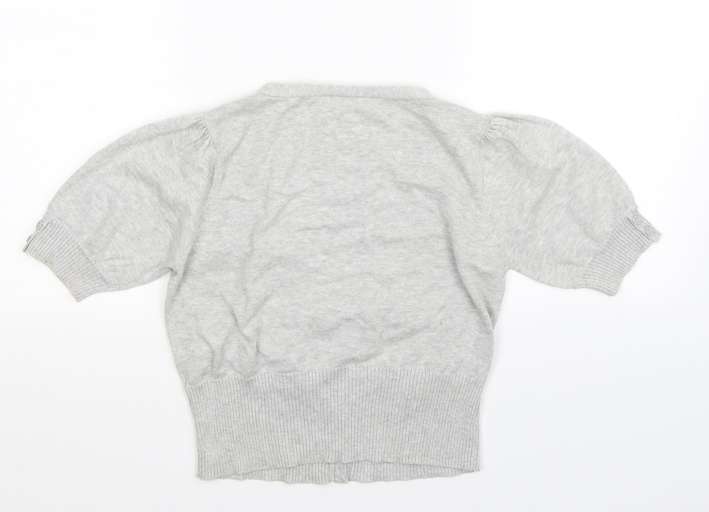 New Look Womens Grey  Knit Cardigan Jumper Size 12