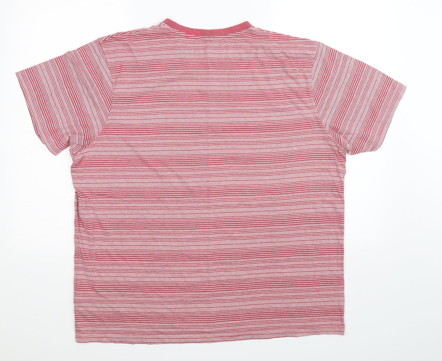 Maine Mens Pink Striped   T-Shirt Size L