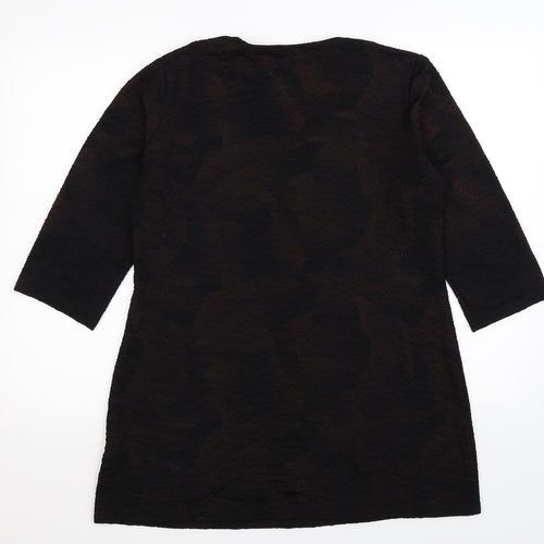 Anne Smith Womens Brown   Basic T-Shirt Size XL