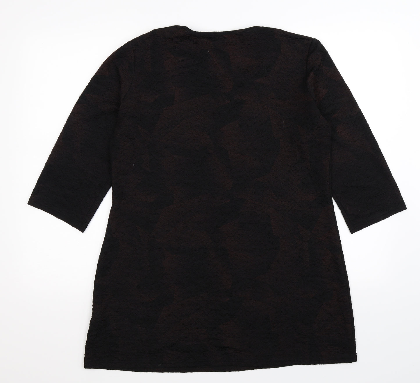 Anne Smith Womens Brown   Basic T-Shirt Size XL