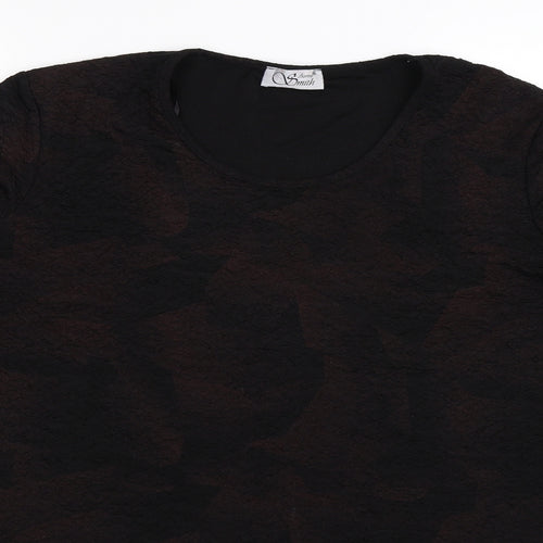 Anne Smith Womens Brown   Basic T-Shirt Size XL