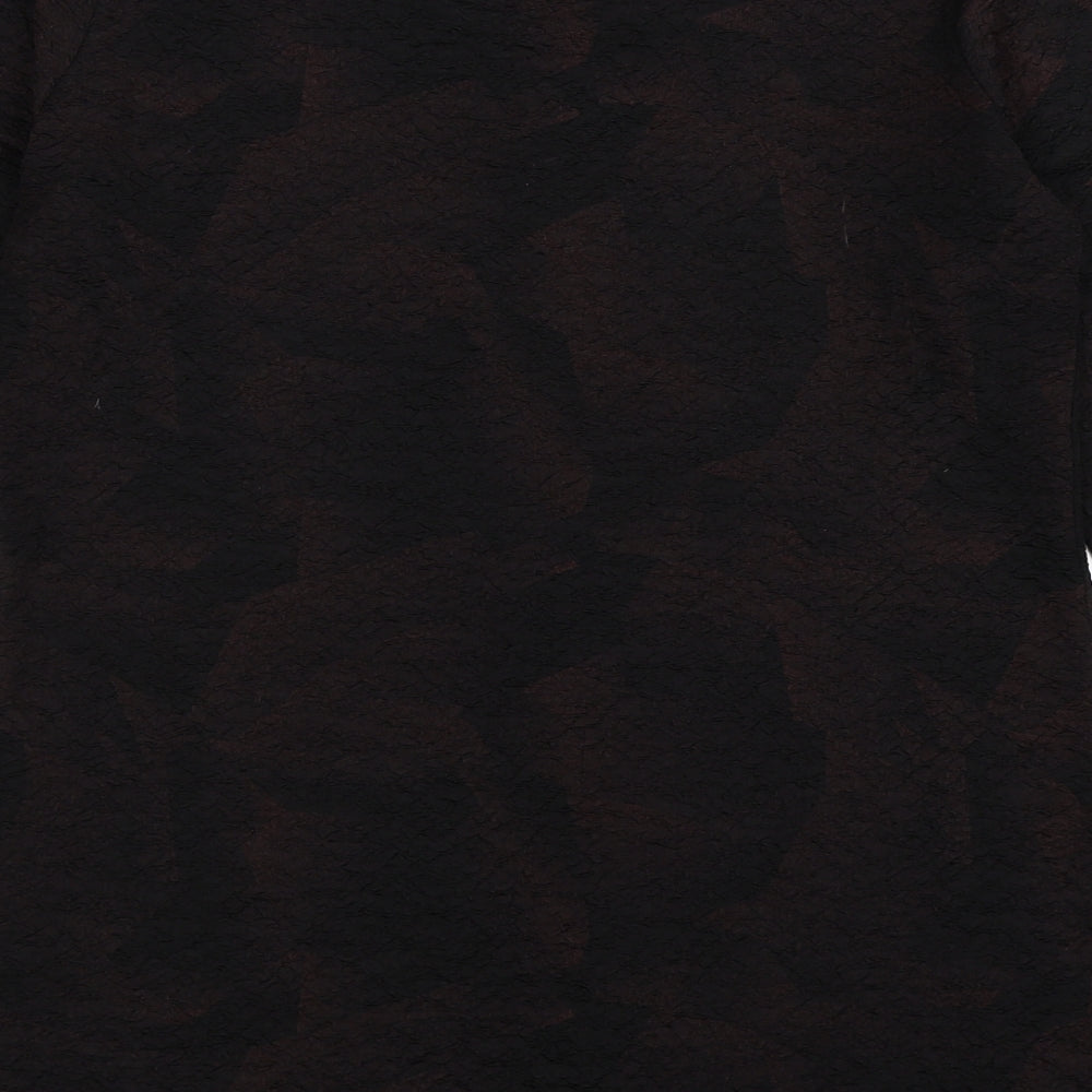 Anne Smith Womens Brown   Basic T-Shirt Size XL