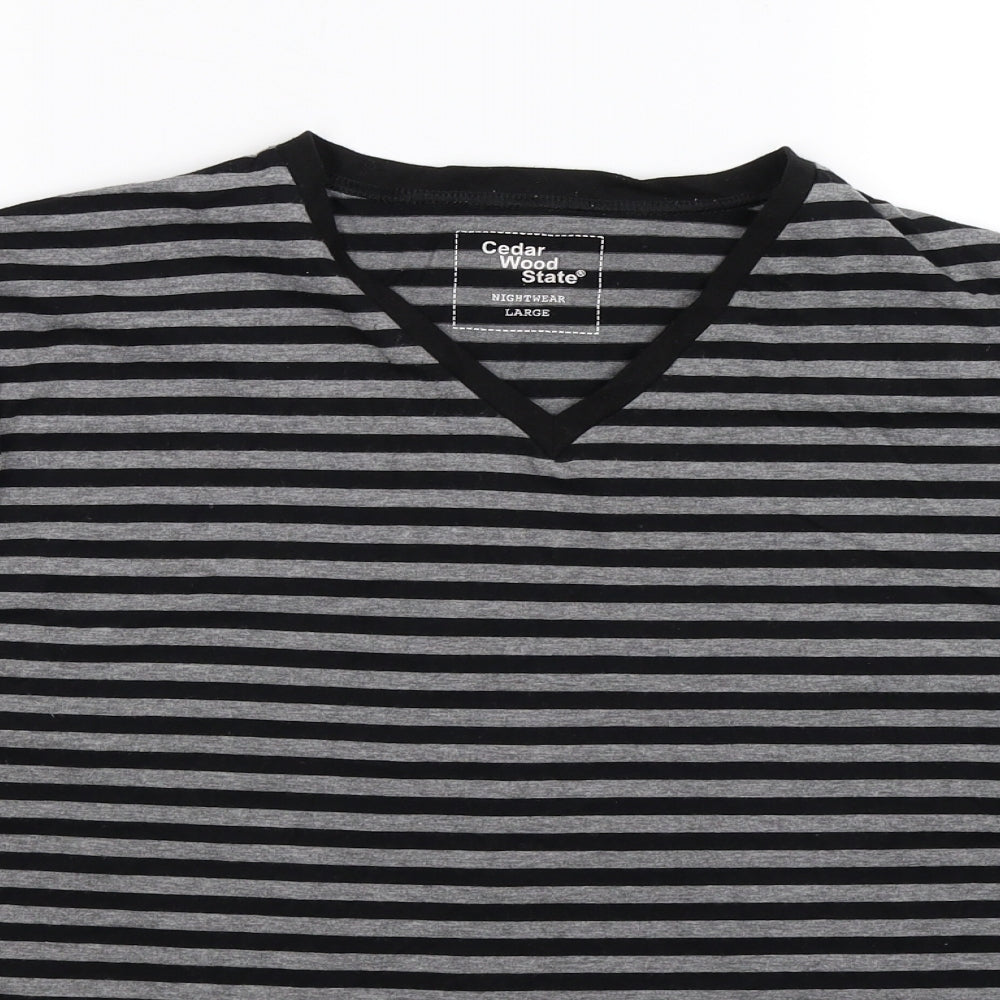 Cedar Wood State Mens Multicoloured Striped   T-Shirt Size L