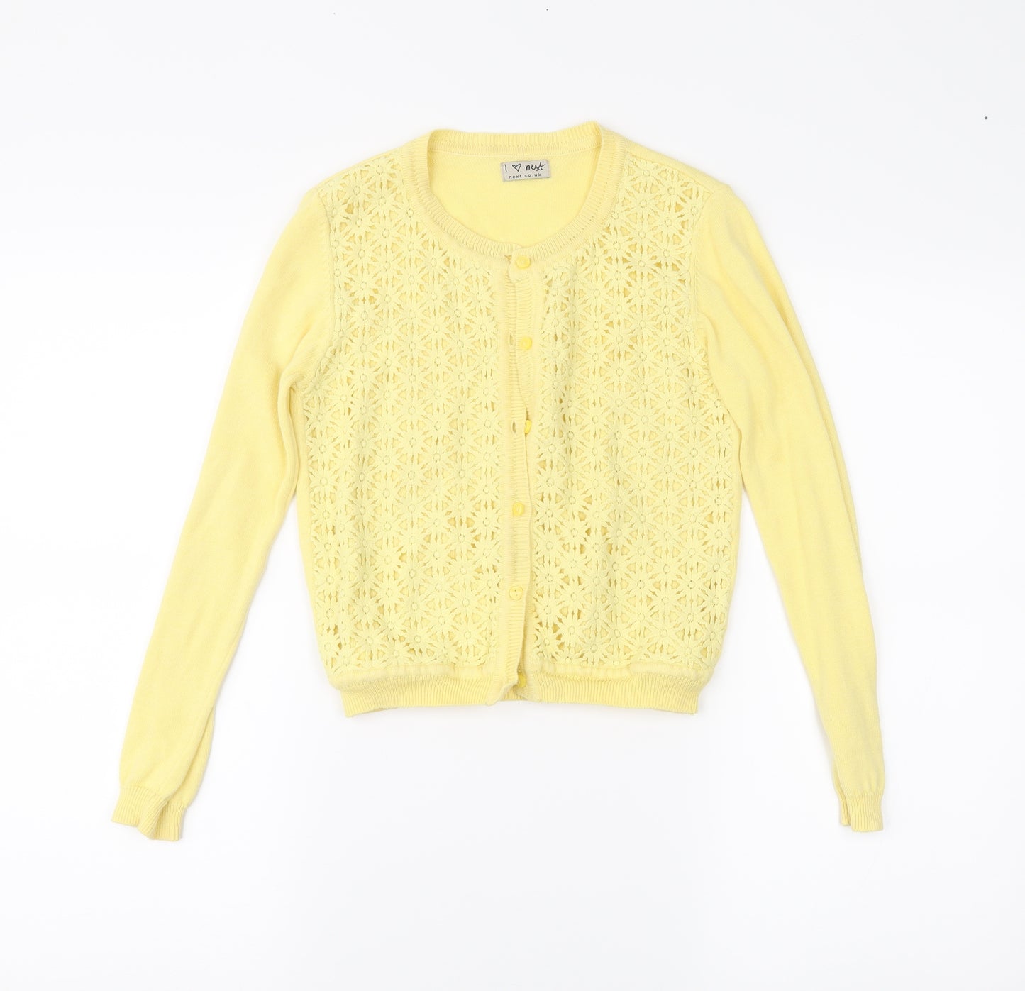 NEXT Girls Yellow   Cardigan Jumper Size 9 Years