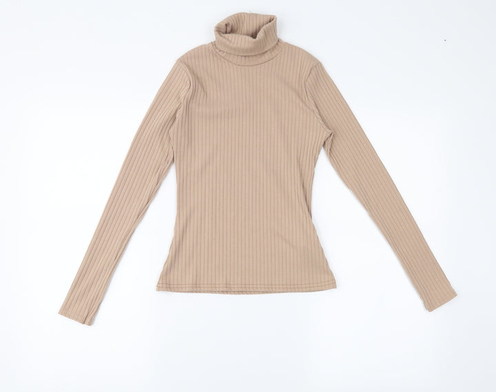 Nasty Gal Womens Brown Basic Blouse Size 4