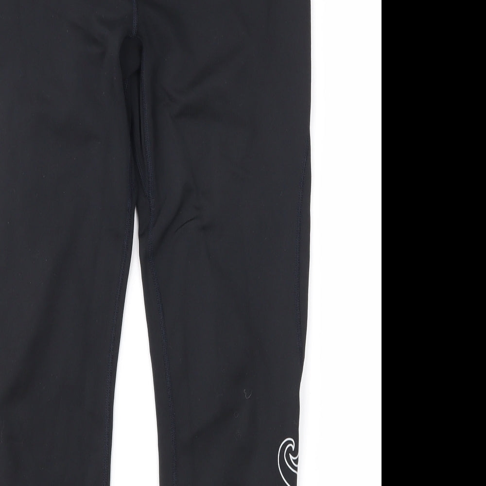 Odlo Womens Black   Cropped Leggings Size M L17 in