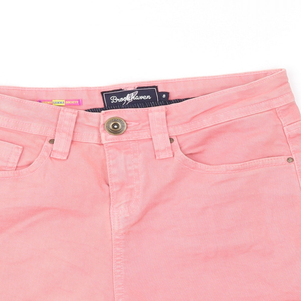 Brook Haven Womens Pink   Mom Shorts Size 8