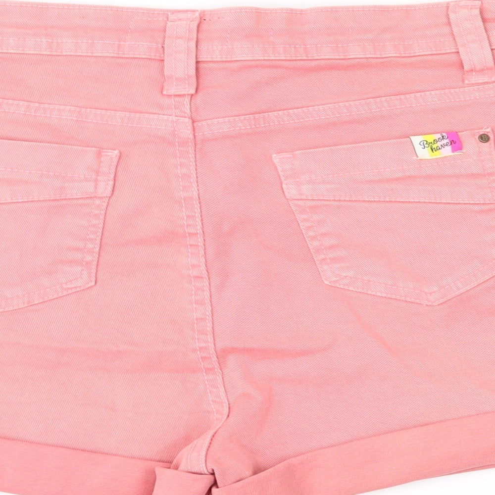 Brook Haven Womens Pink   Mom Shorts Size 8