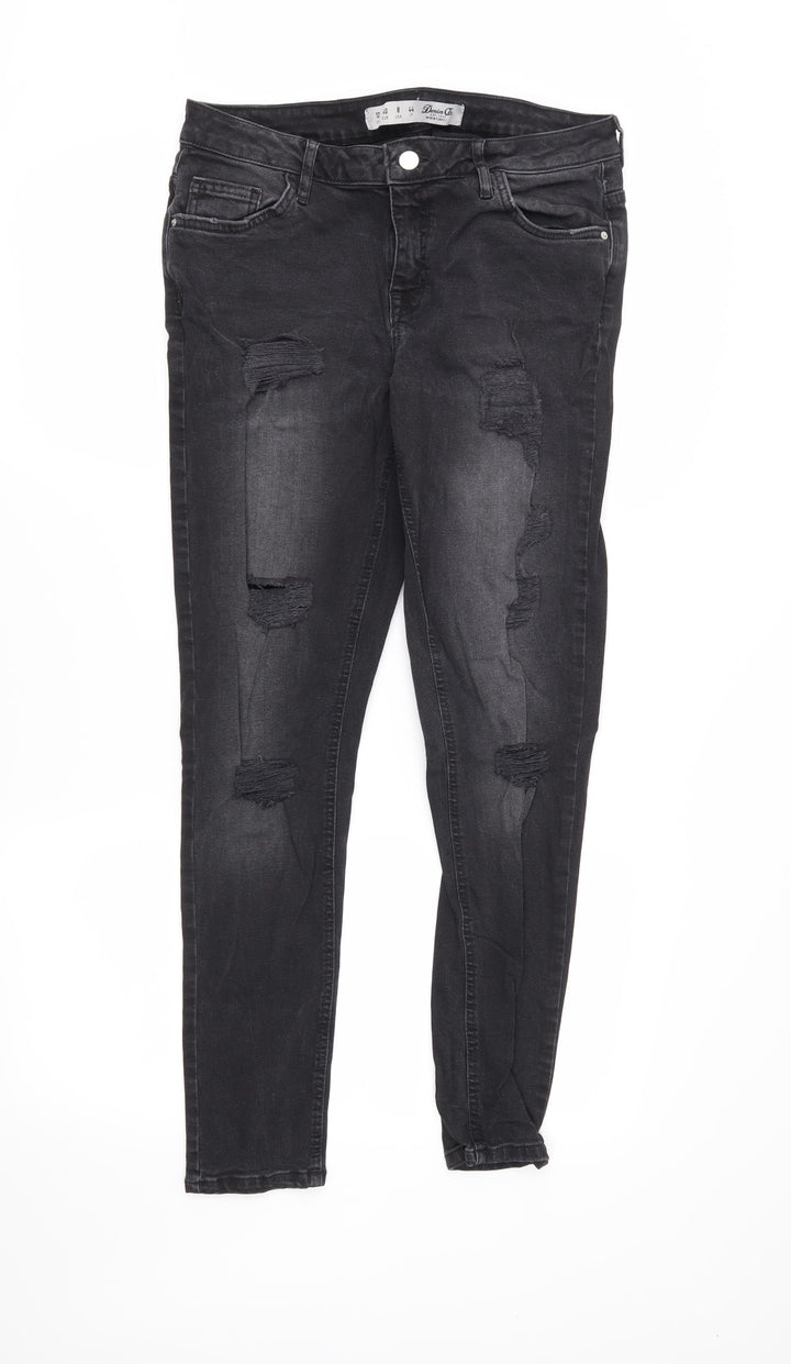 DenimCo Womens Black   Skinny Jeans Size 12 L27 in