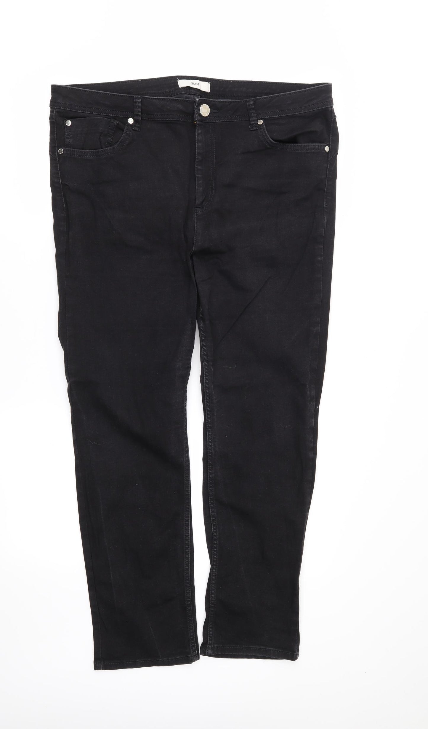 M&S Womens Black   Skinny Jeans Size 18 L27 in