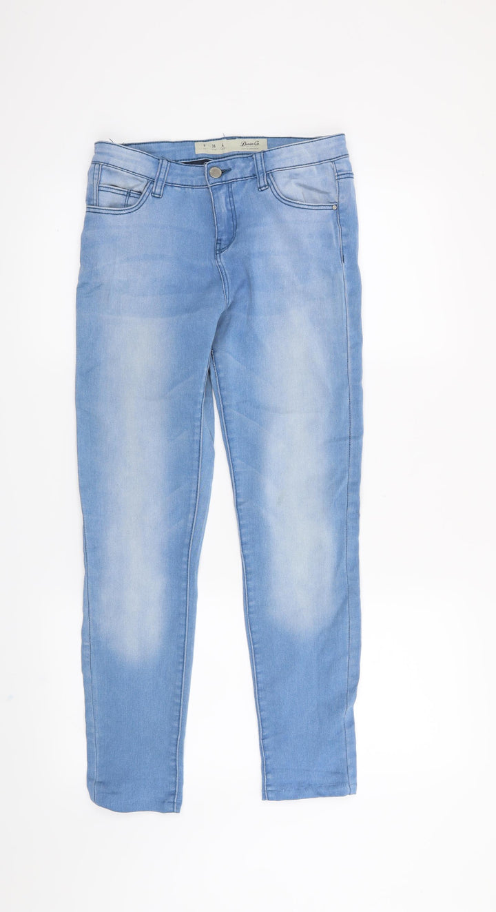 Denim & Co. Womens Blue Straight Jeans Size 8 L26 in