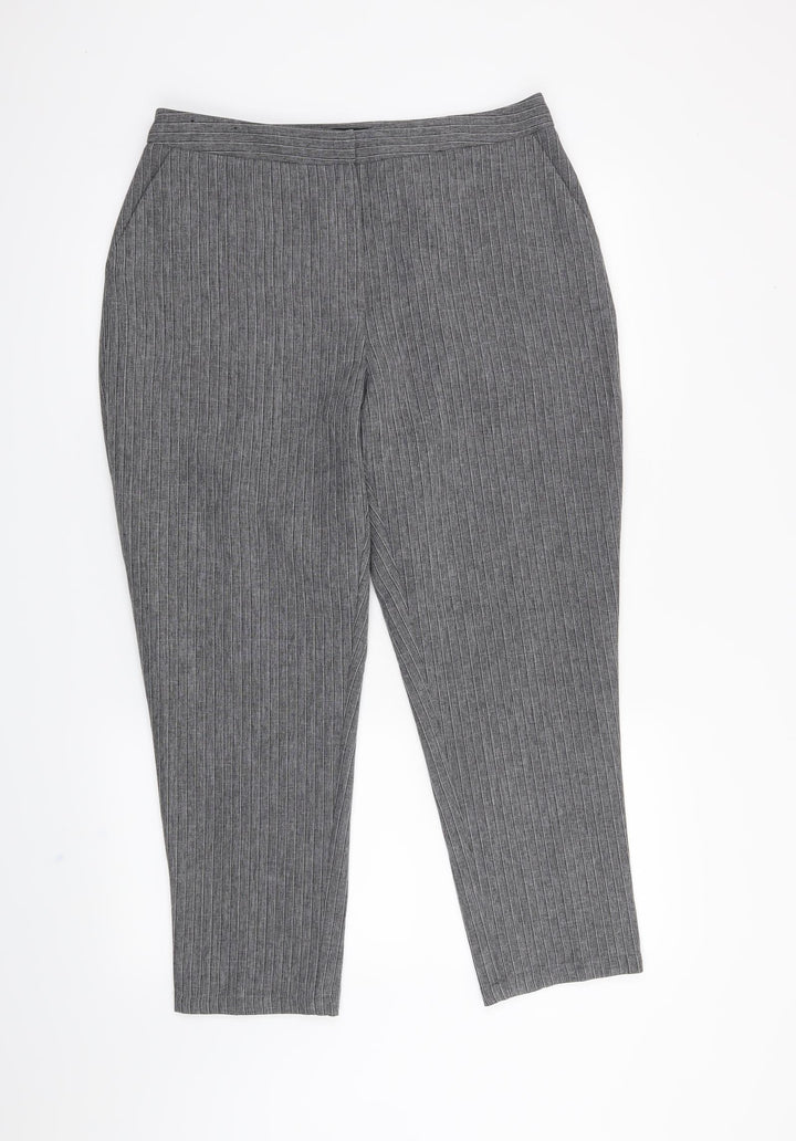 New Look Womens Grey Trousers Size 12 L24 in