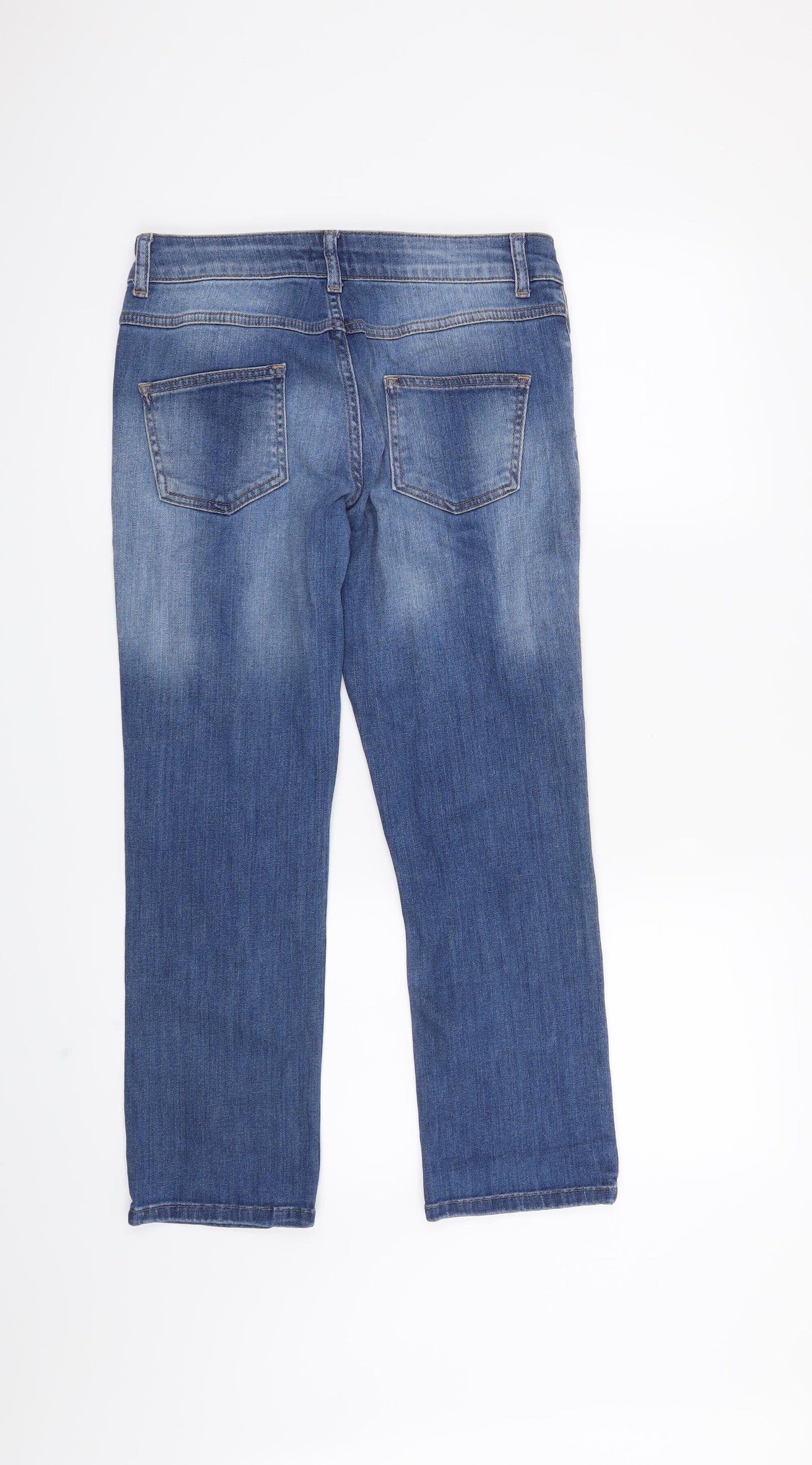 F&F Womens Blue   Cropped Jeans Size 10 L24 in