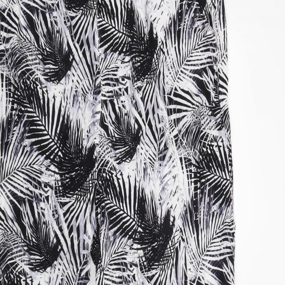 Damart Womens Black Floral  Trousers  Size 20 L26 in
