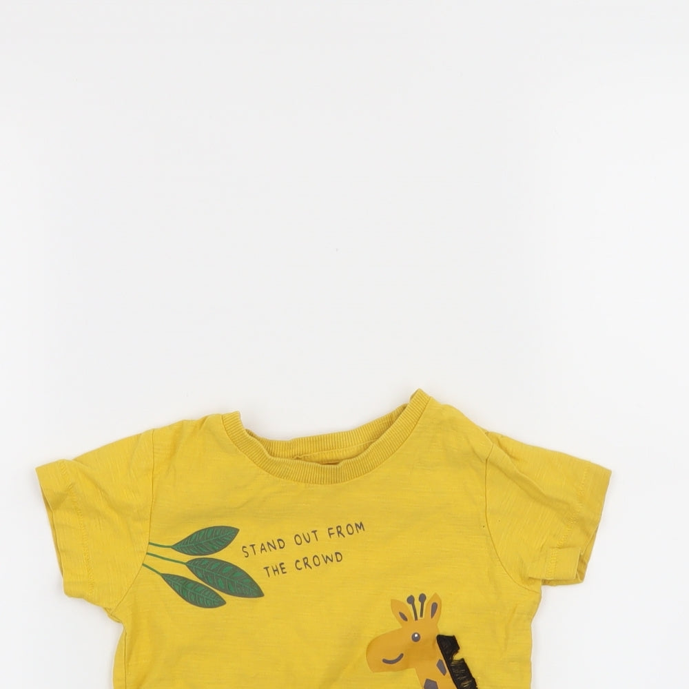 Matalan Boys Yellow   Basic T-Shirt Size 12-18 Months