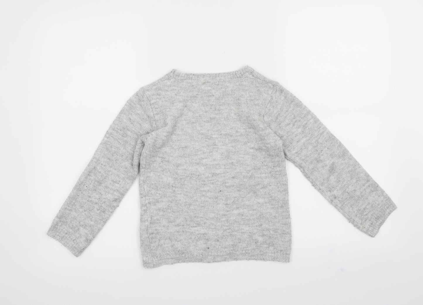 Primark Girls Grey   Pullover Jumper Size 7-8 Years
