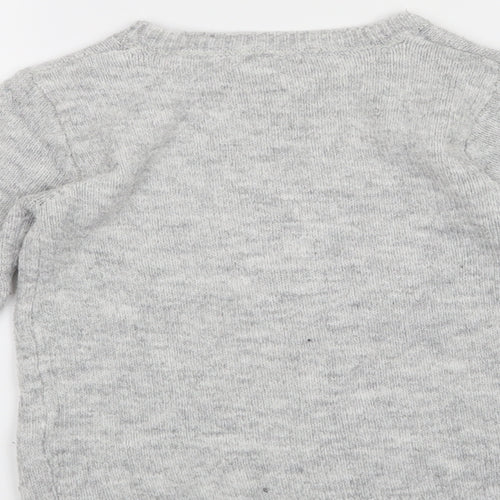 Primark Girls Grey   Pullover Jumper Size 7-8 Years