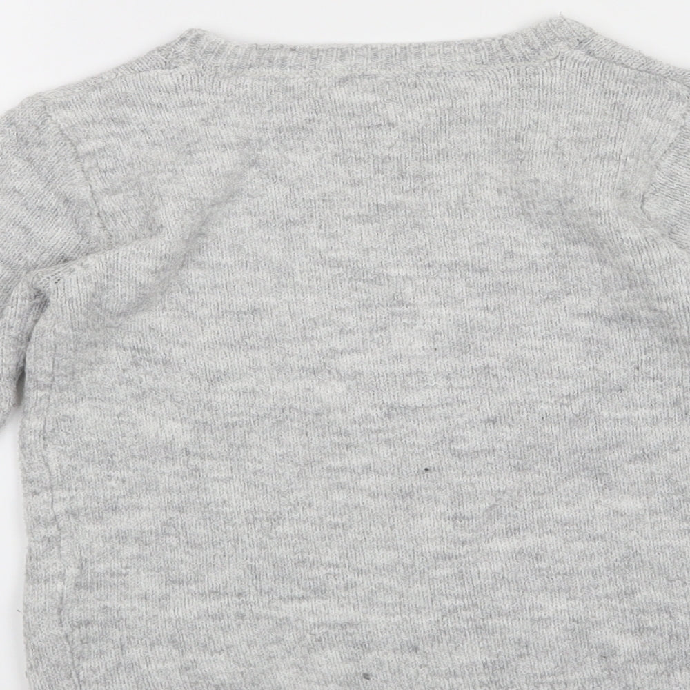 Primark Girls Grey   Pullover Jumper Size 7-8 Years