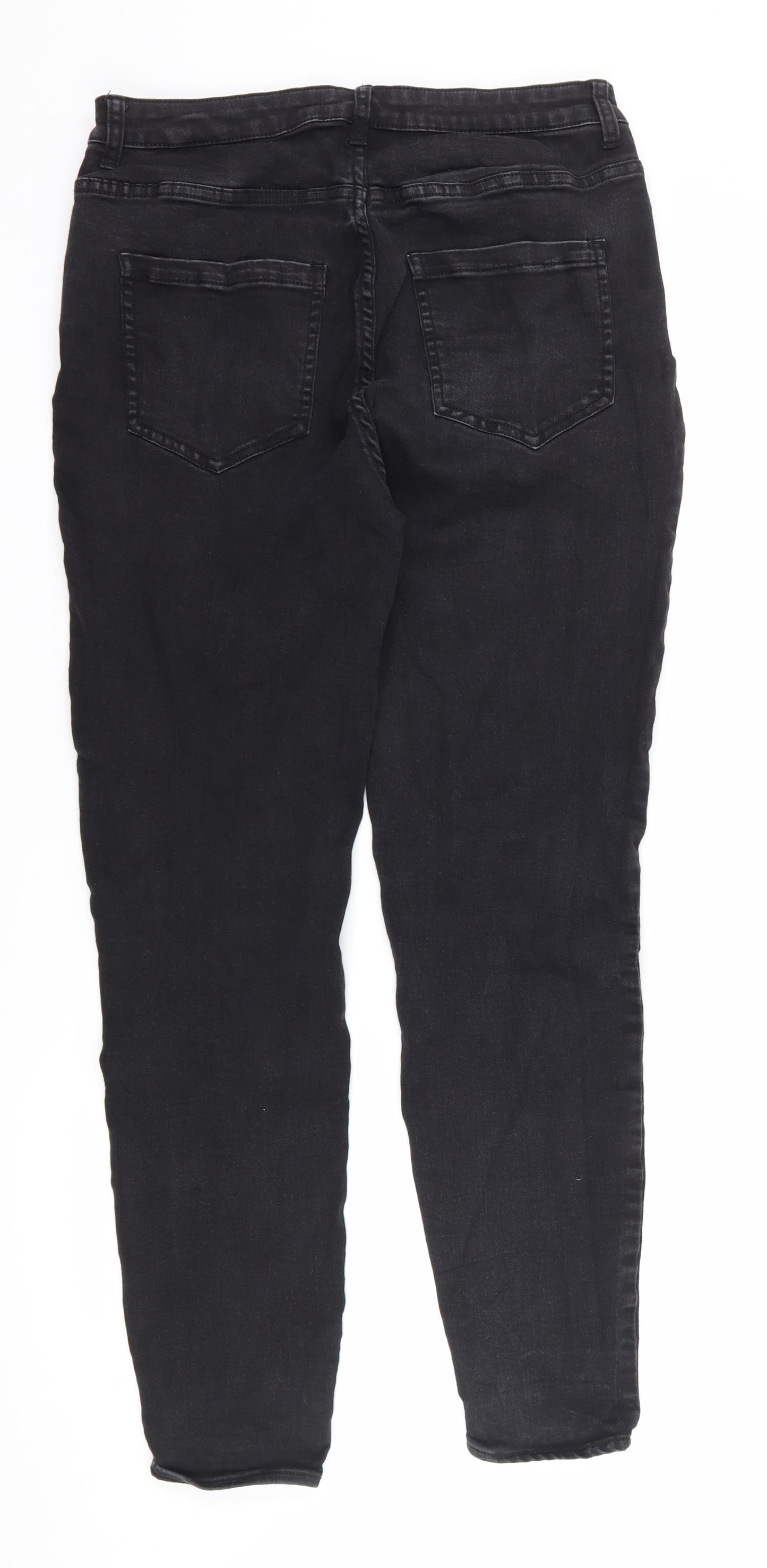 Avenue Womens Black  Denim Skinny Jeans Size 14 L28 in
