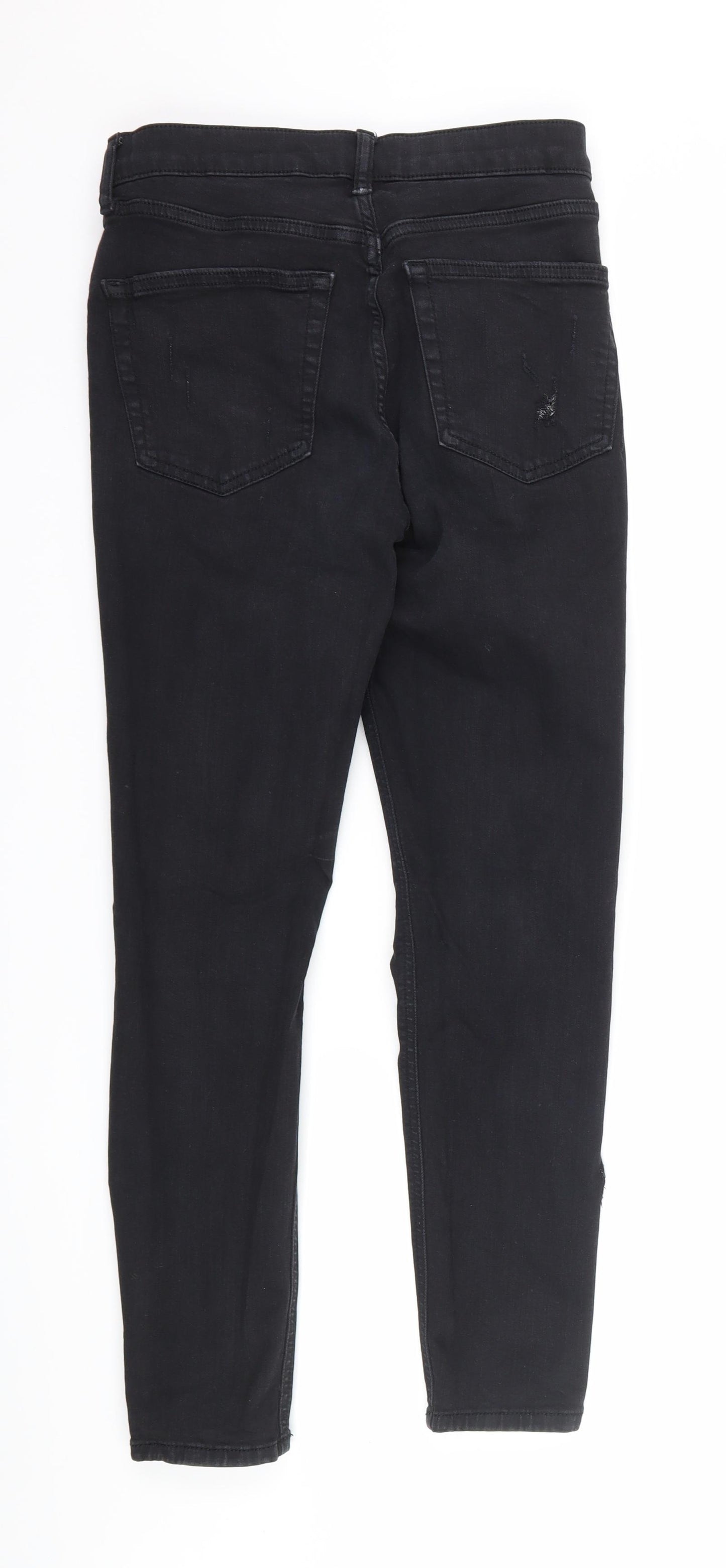 Topshop Womens Black  Denim Skinny Jeans Size 28 L30 in