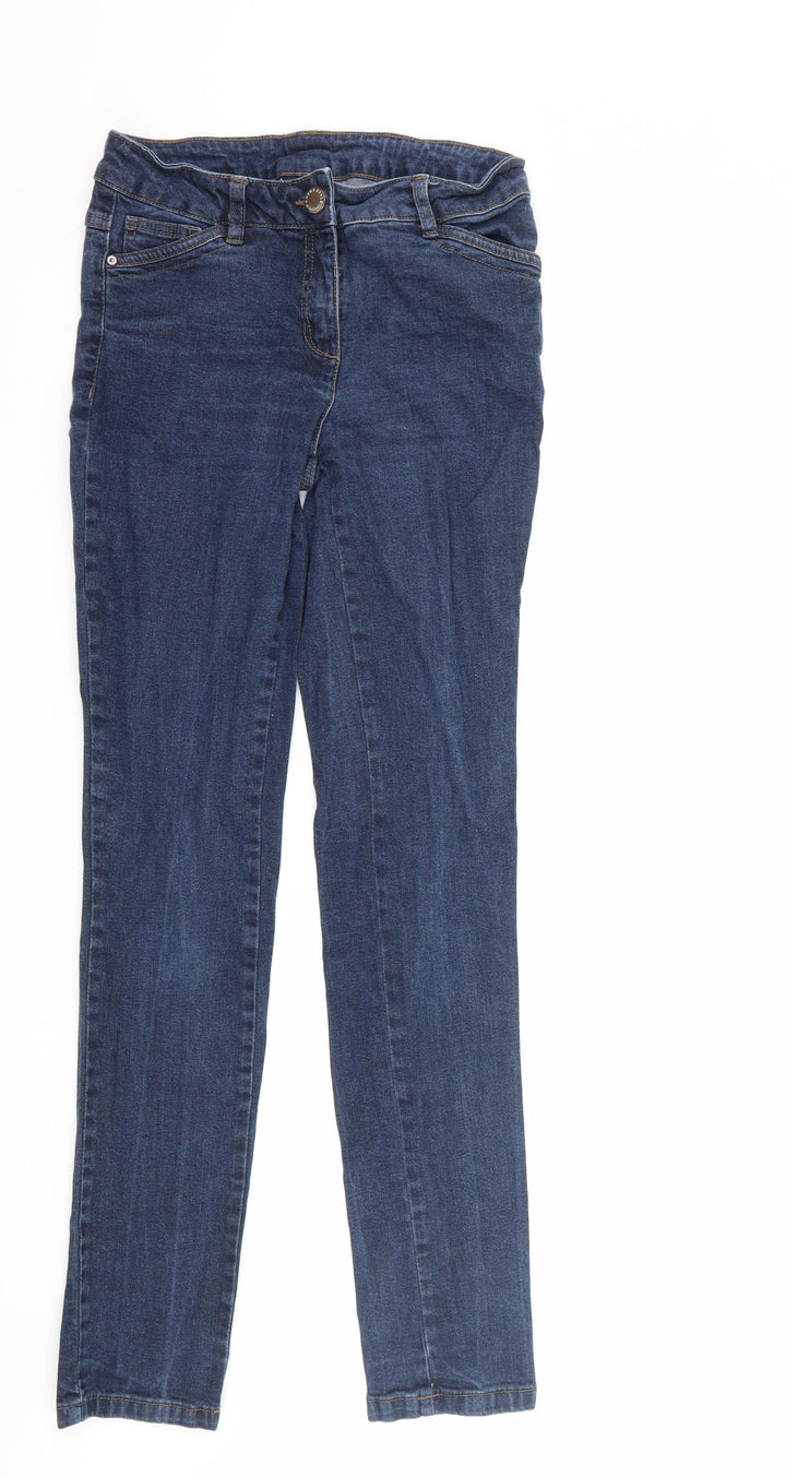 Up Fashion Womens Blue Denim Skinny Jeans Size 27 L32 in