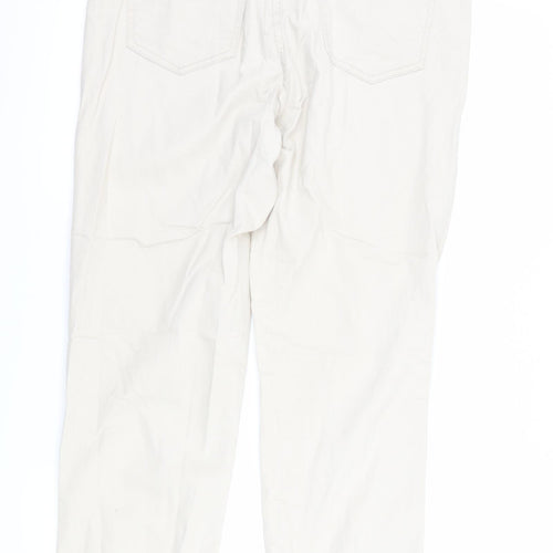 Laura Torelli collection Womens Ivory  Denim Straight Jeans Size 10 L27 in