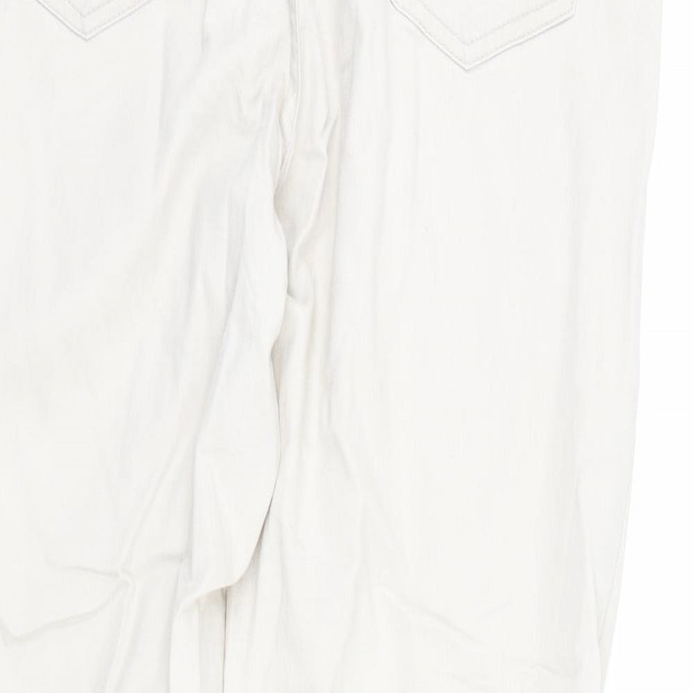 Laura Torelli collection Womens Ivory  Denim Straight Jeans Size 10 L27 in