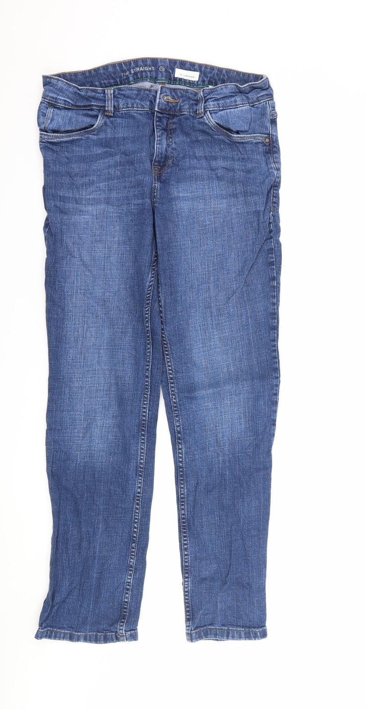 Canada Womens Blue  Denim Straight Jeans Size 10 L28 in