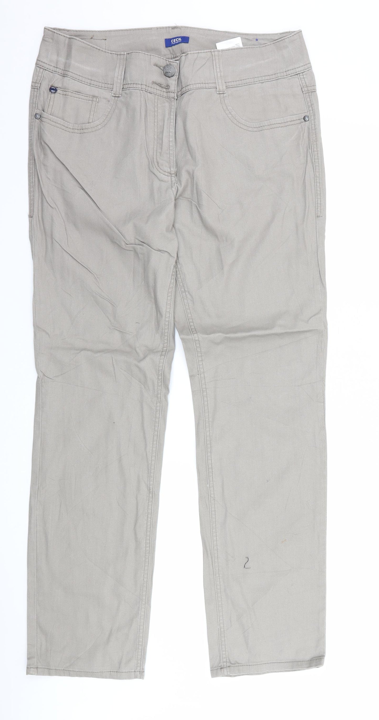 Cecil Womens Brown  Denim Straight Jeans Size 36 in L30 in