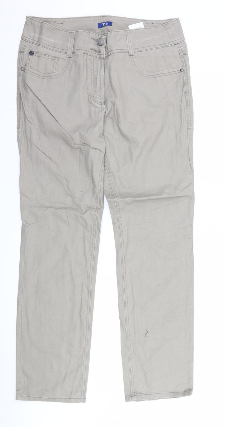 Cecil Womens Brown  Denim Straight Jeans Size 36 in L30 in