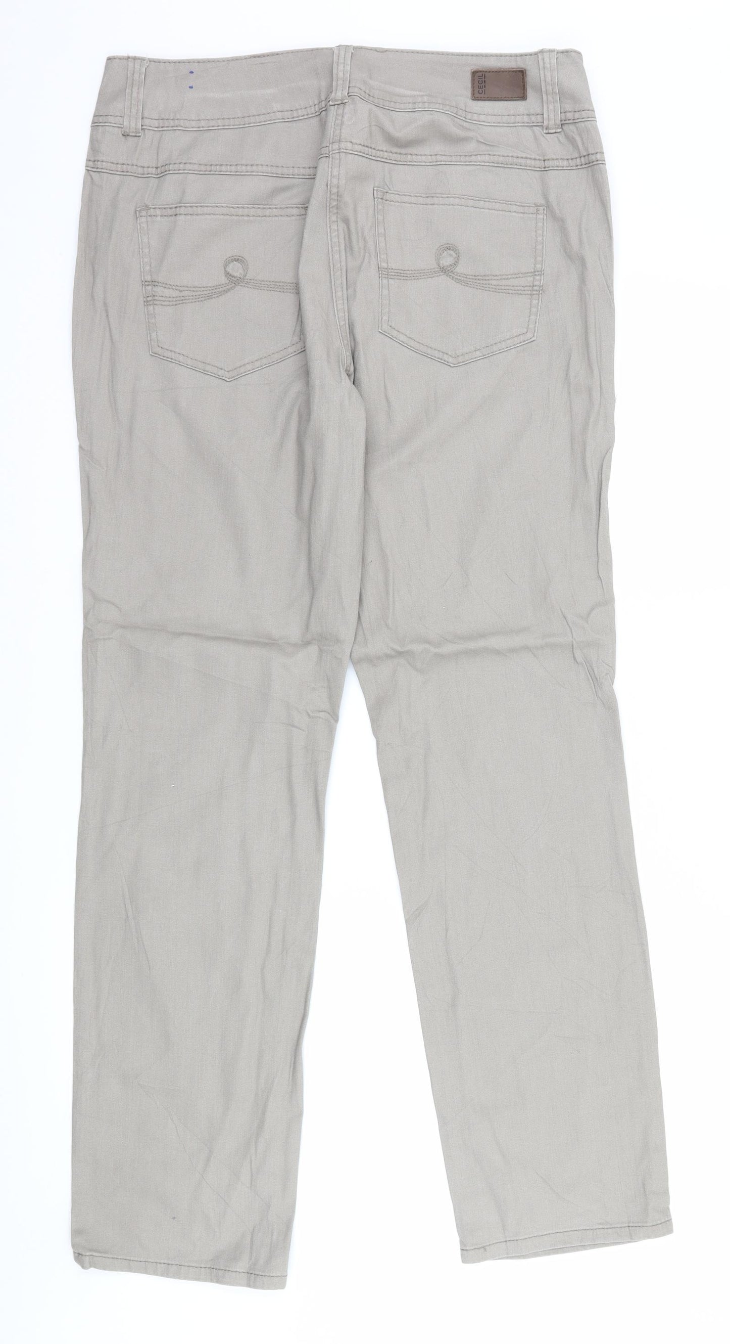 Cecil Womens Brown  Denim Straight Jeans Size 36 in L30 in