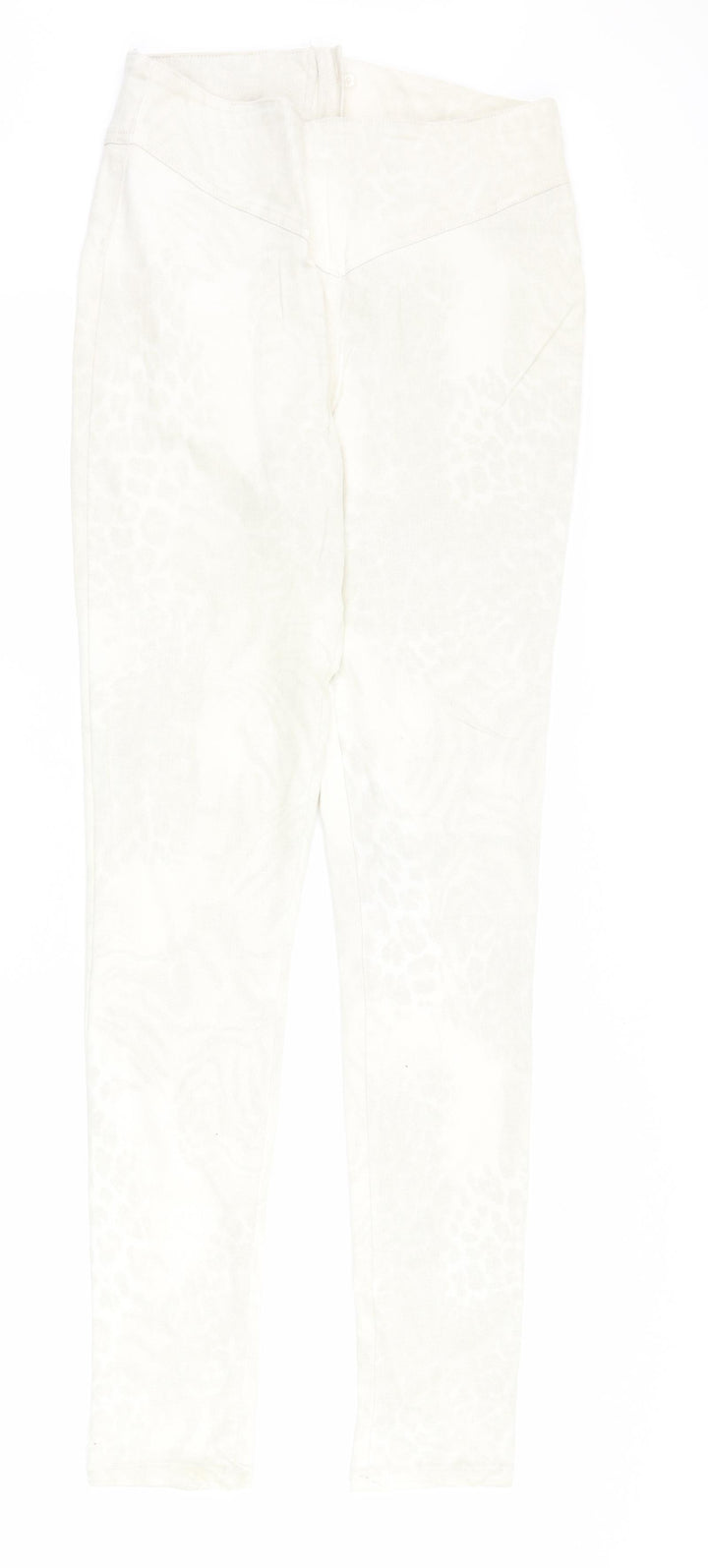 VERO MODA Womens Ivory Animal Print Denim Skinny Jeans Size S L32 in
