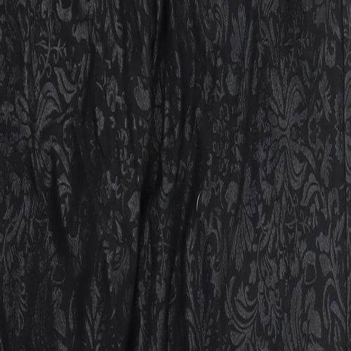 luccd Womens Black Floral  Trousers  Size 8 L23 in