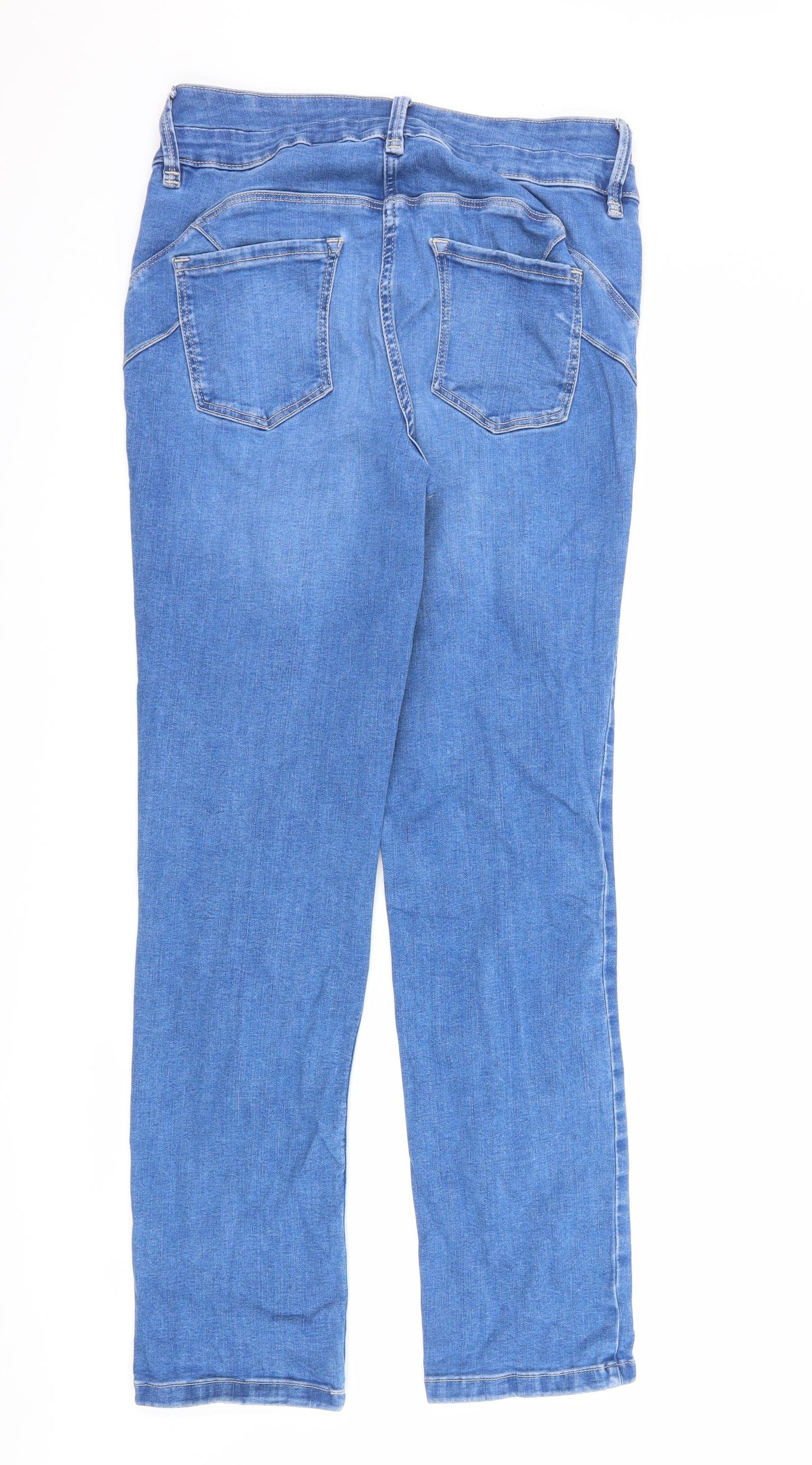 NEXT Womens Blue  Denim Straight Jeans Size 14 L28 in