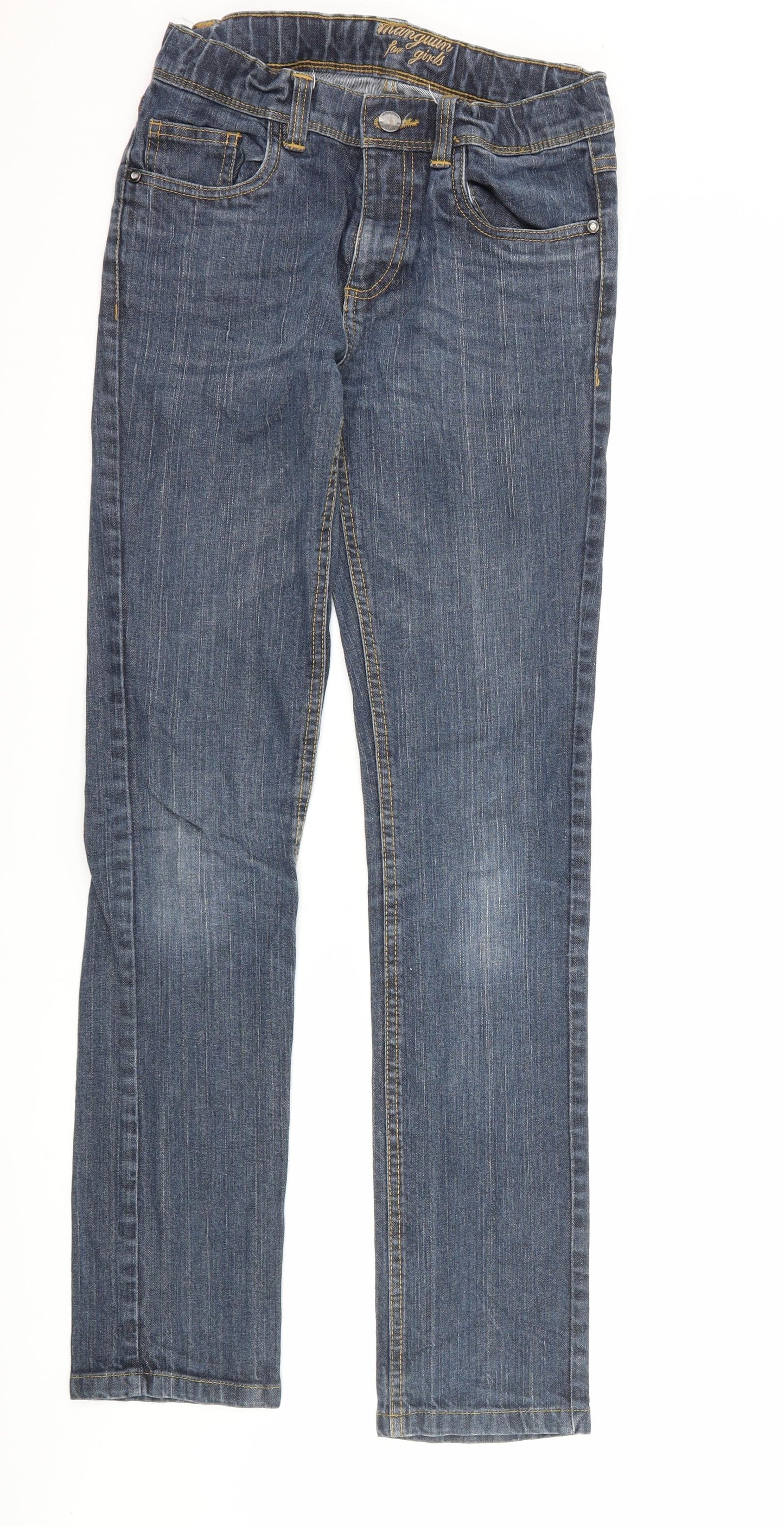 manquin Girls Blue  Denim Straight Jeans Size 13 Years