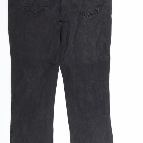 WOMbat Womens Black  Denim Straight Jeans Size 14 L27 in