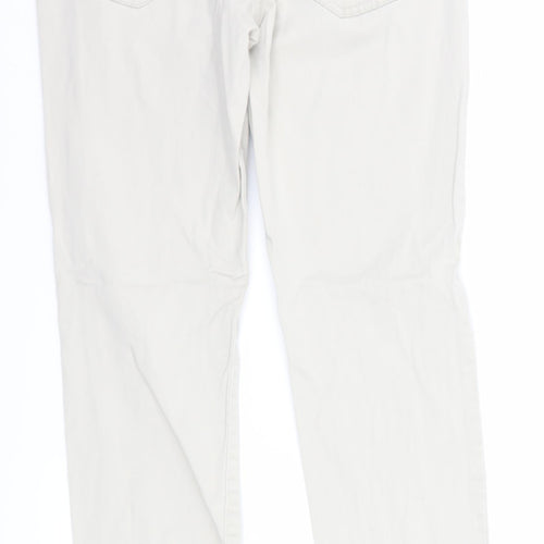 H&M Womens Ivory   Trousers  Size 12 L29 in