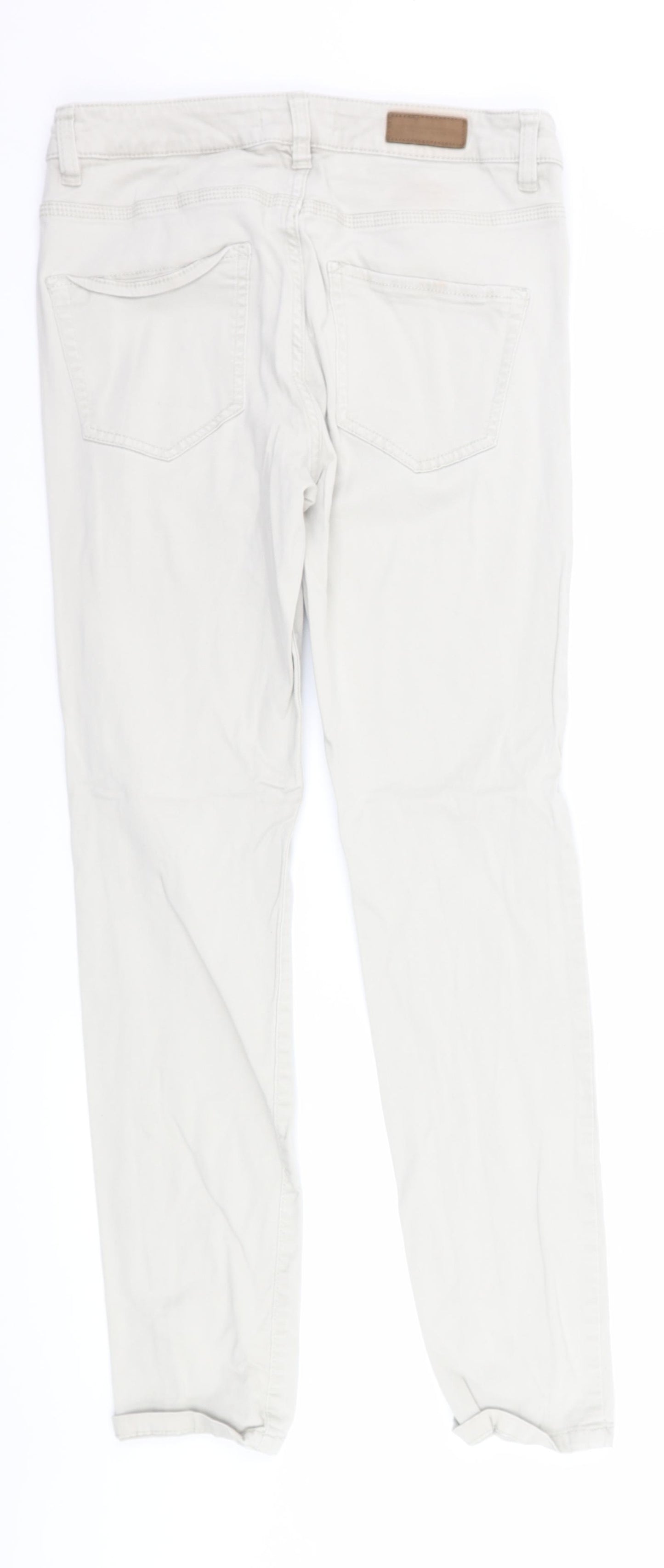 H&M Womens Ivory   Trousers  Size 12 L29 in