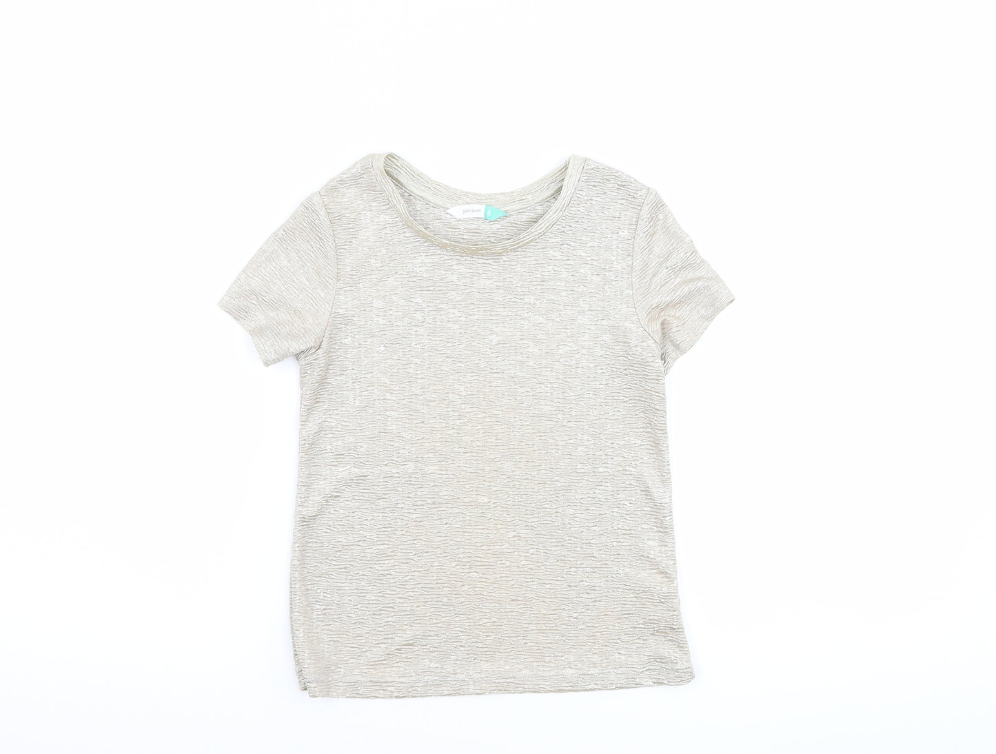 John Lewis Girls Gold   Basic T-Shirt Size 6 Years