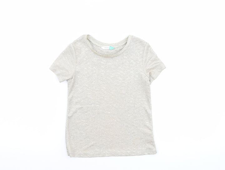 John Lewis Girls Gold   Basic T-Shirt Size 6 Years