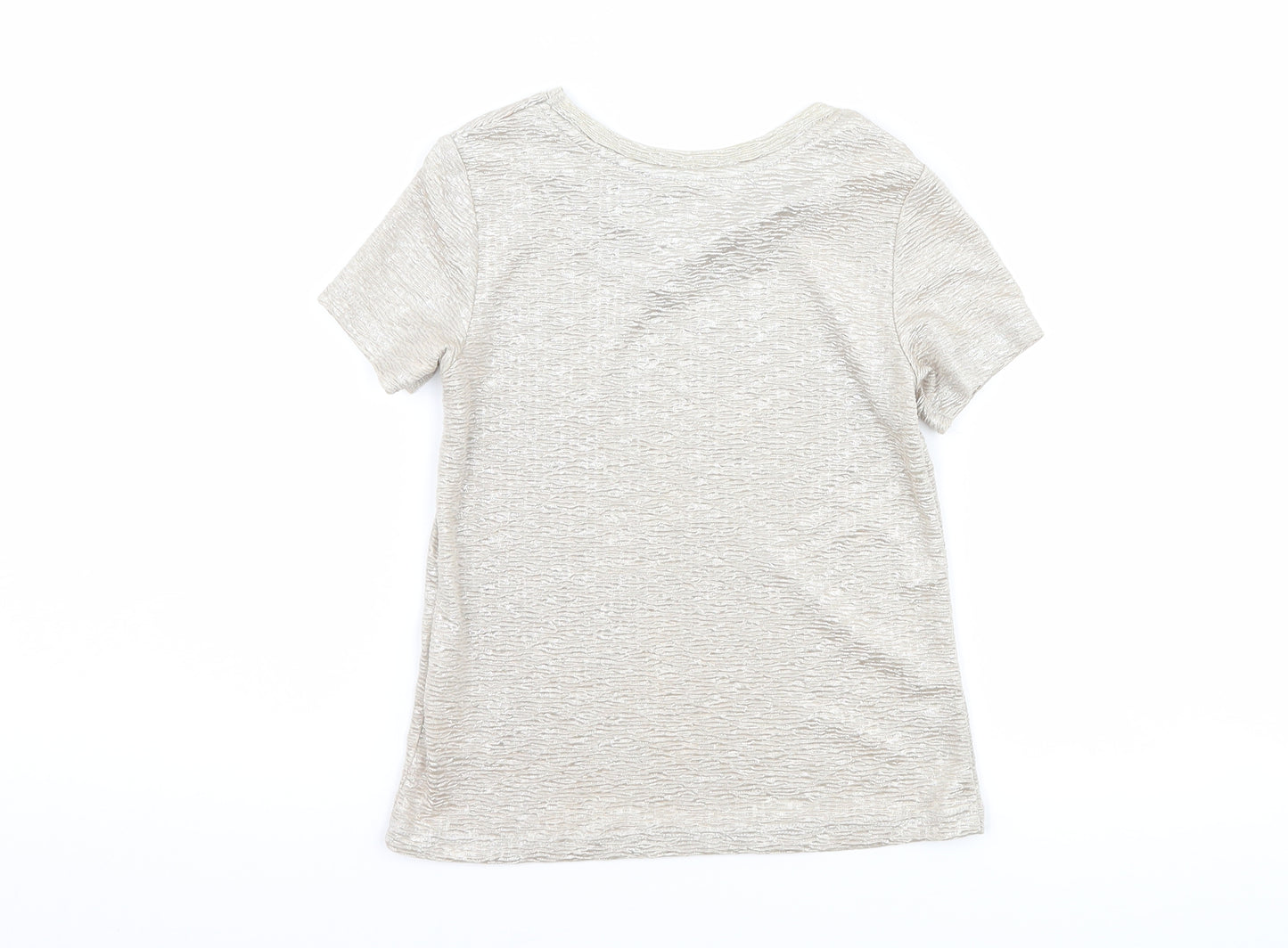 John Lewis Girls Gold   Basic T-Shirt Size 6 Years