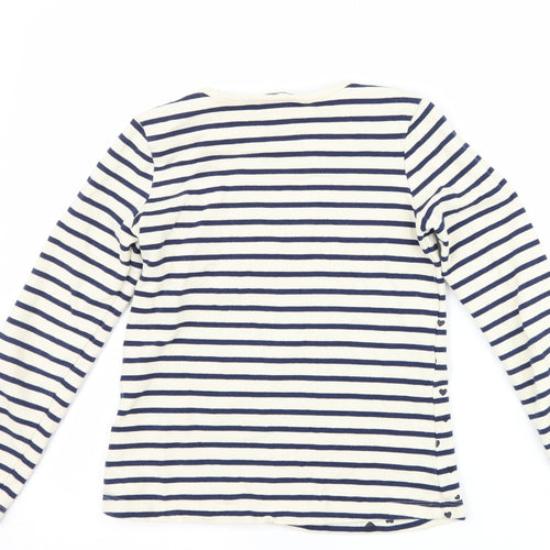 George Girls Blue Striped  Pullover Sweatshirt Size 8-9 Years  - smile