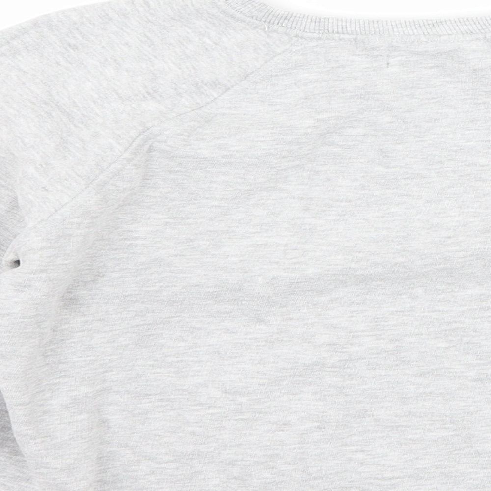 NEXT Girls Grey   Pullover Sweatshirt Size 7 Years  - chasing rainbows